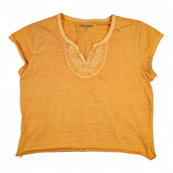 Woolrich Tops - Woolrich Embroidered Henley Short Sleeve‎ Tee - Women's S